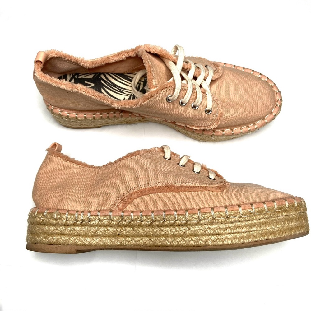 DV Dolce Vita x Target Roxie Blush Pink Platform Espadrille Tie Shoe